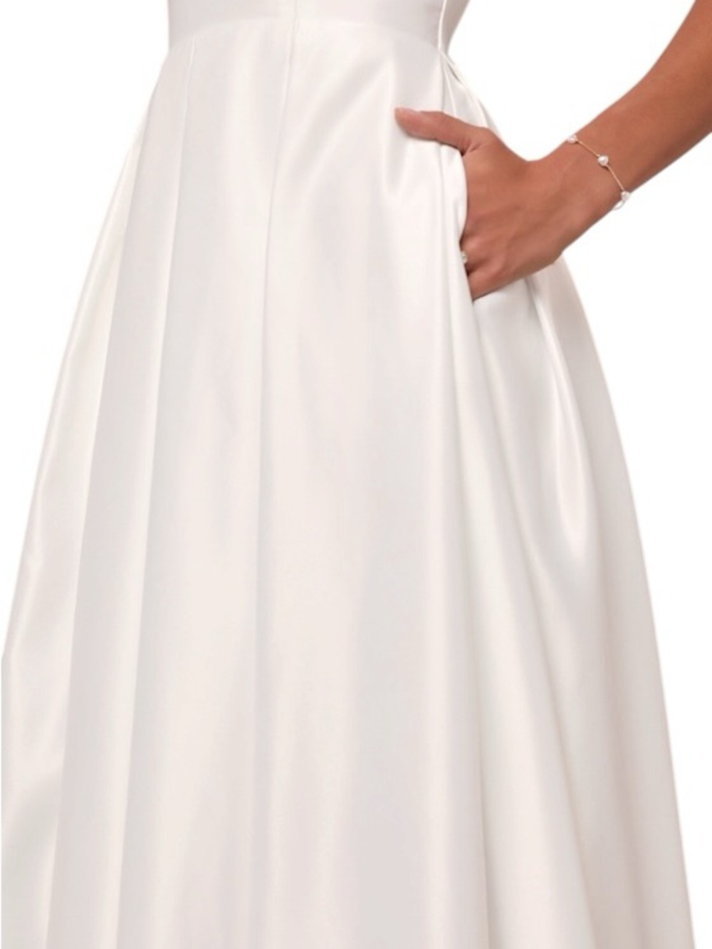 Lulus Extraordinary Vow‎ White Off Shoulder Maxi Dress Size M NWT bridal dress - Picture 2 of 10